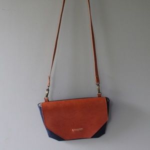 Patton Signature Denim Canvas + Brown Leather Bag